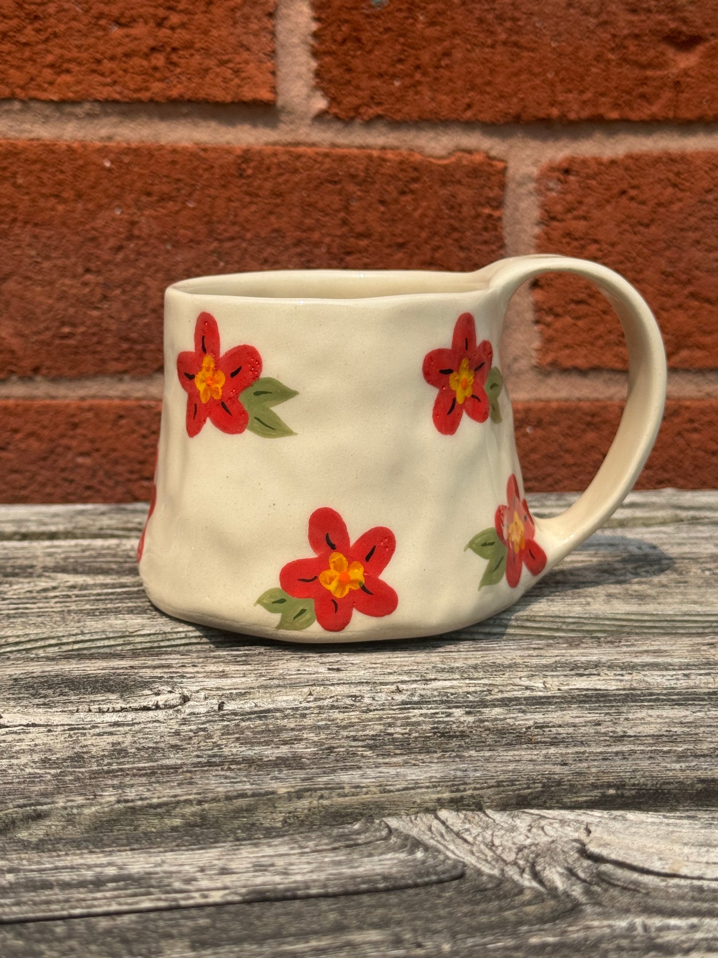 red sunrise flower | mug