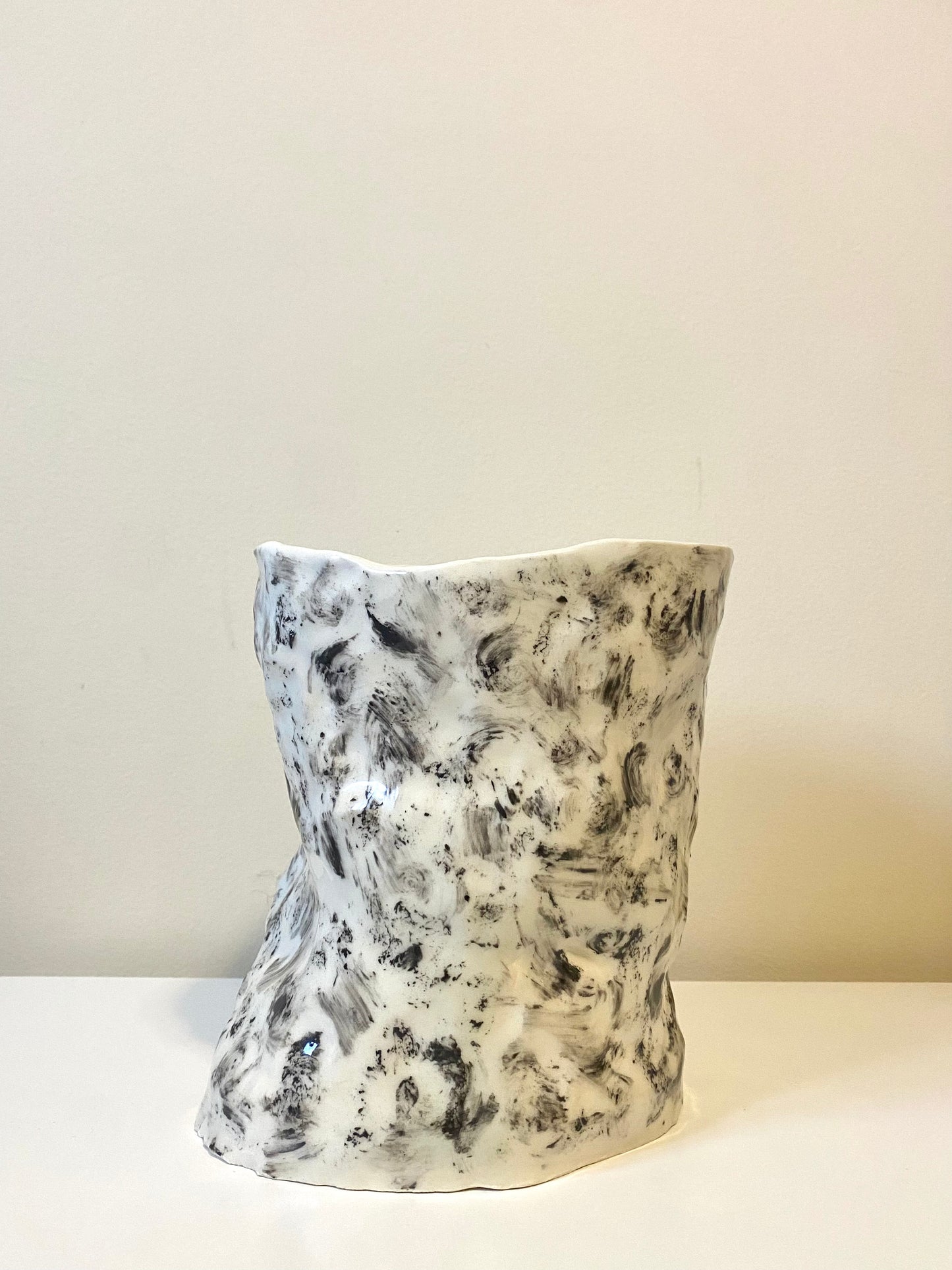textured black ice 02 | vase