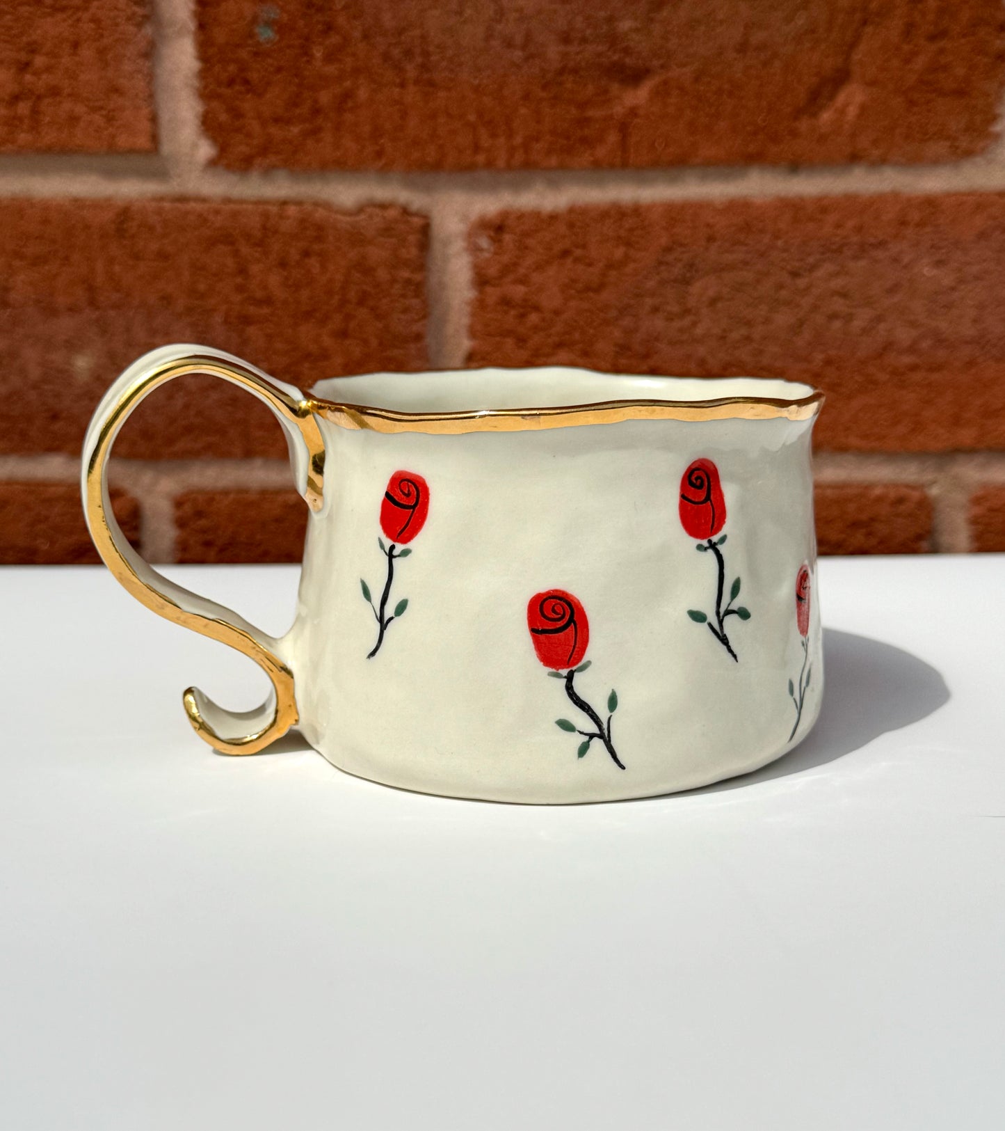enchanted rose | 22k gold lustre | mug