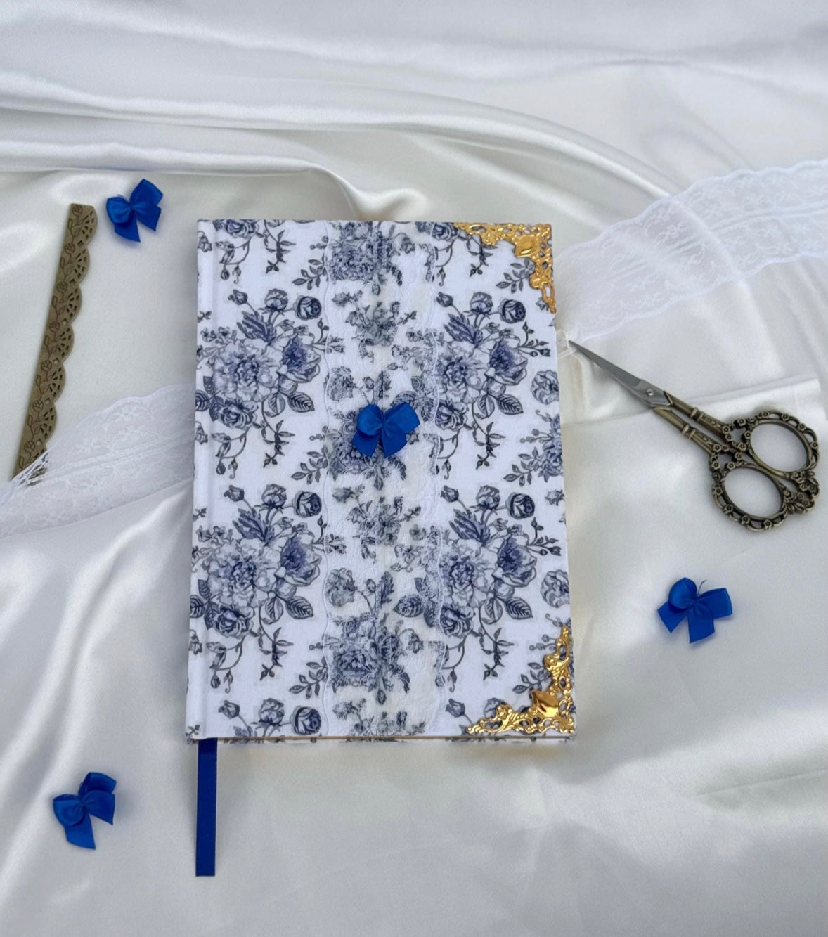 blue floral coquette | journal