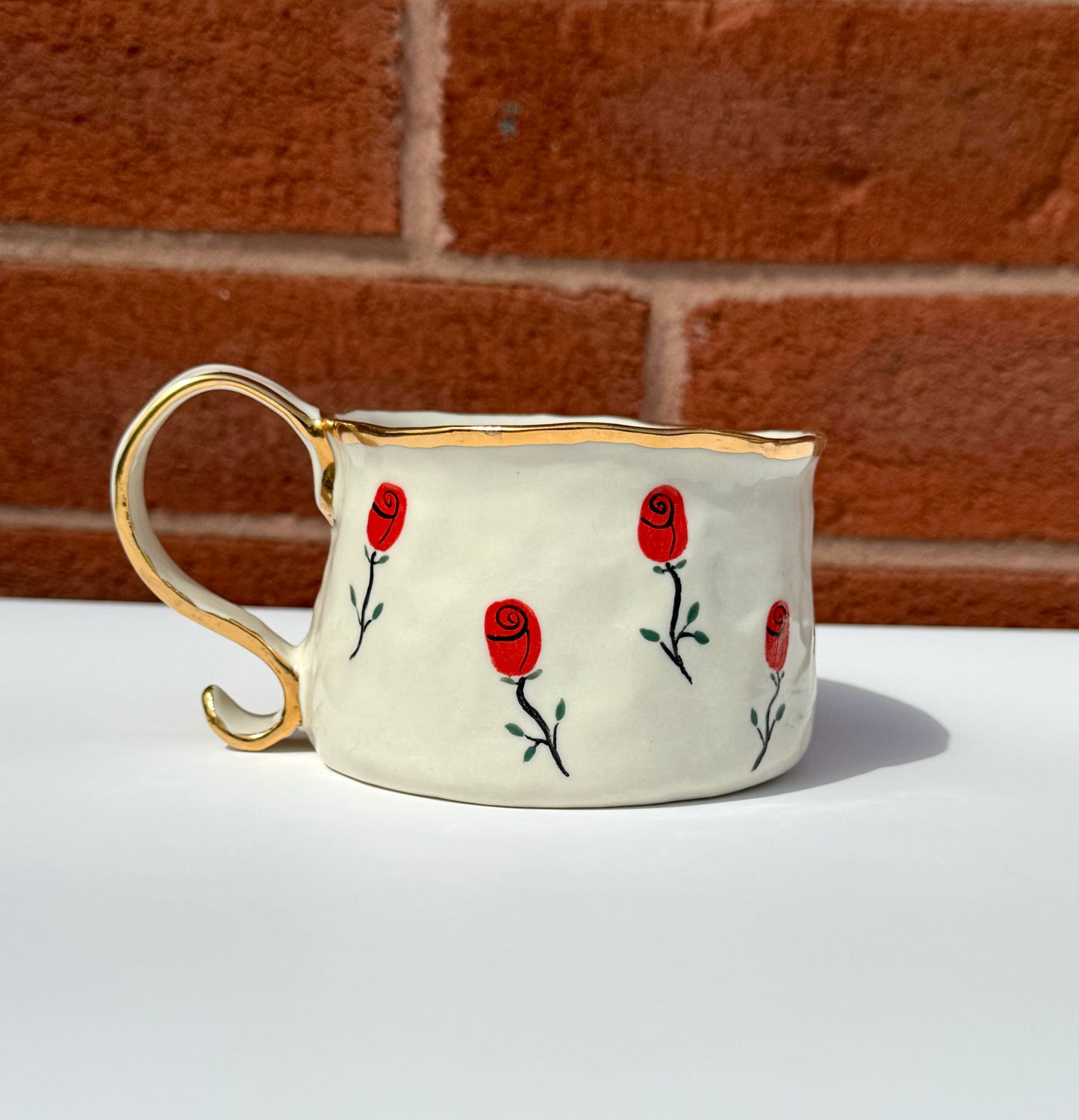 enchanted rose | 22k gold lustre | mug