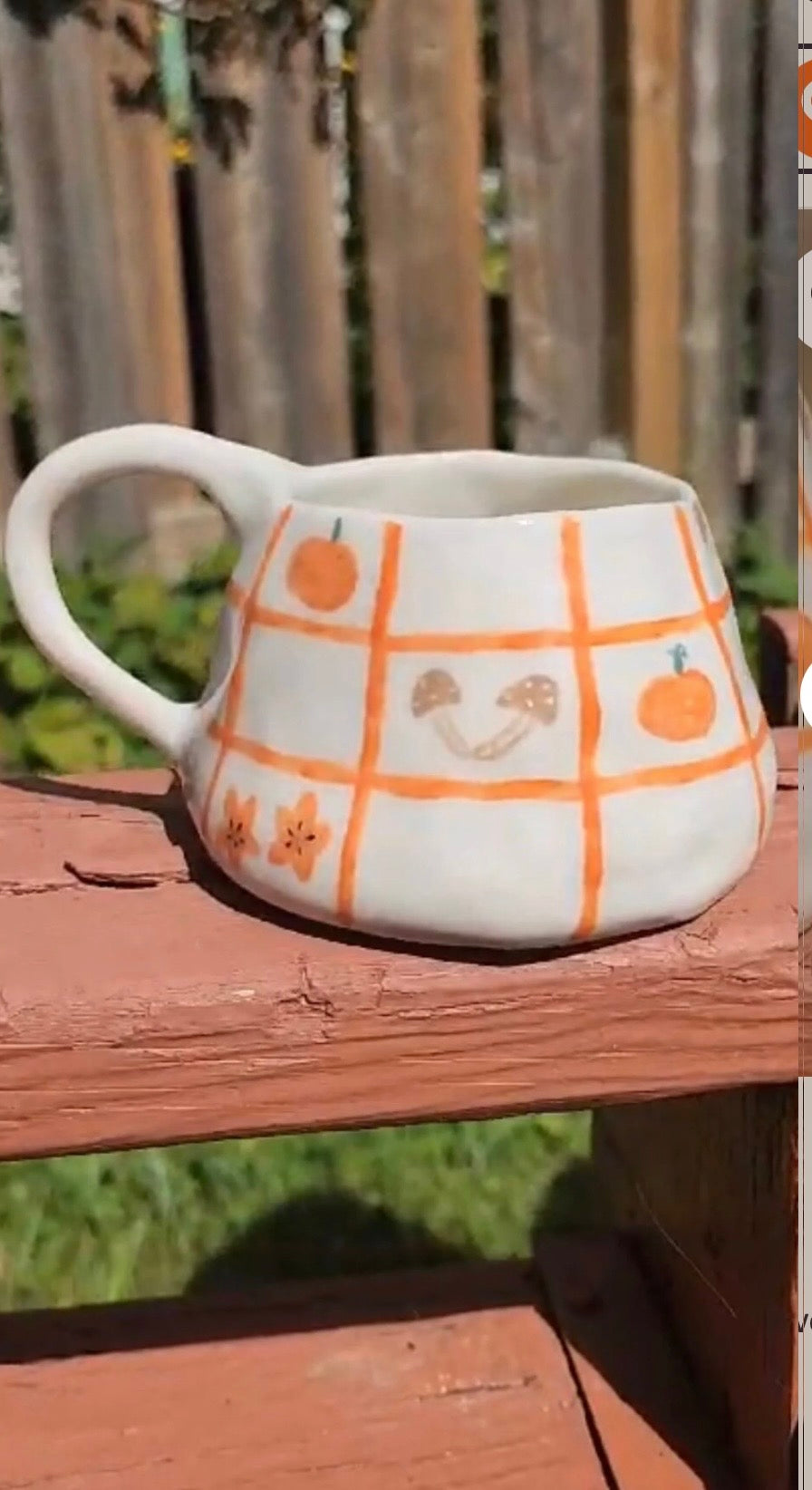 pumpkin checkered | mug