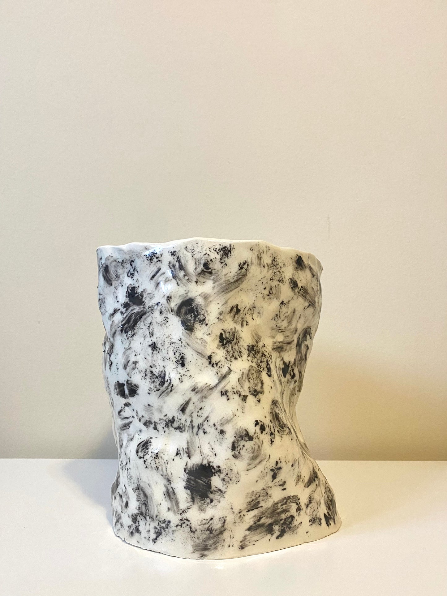 textured black ice 02 | vase