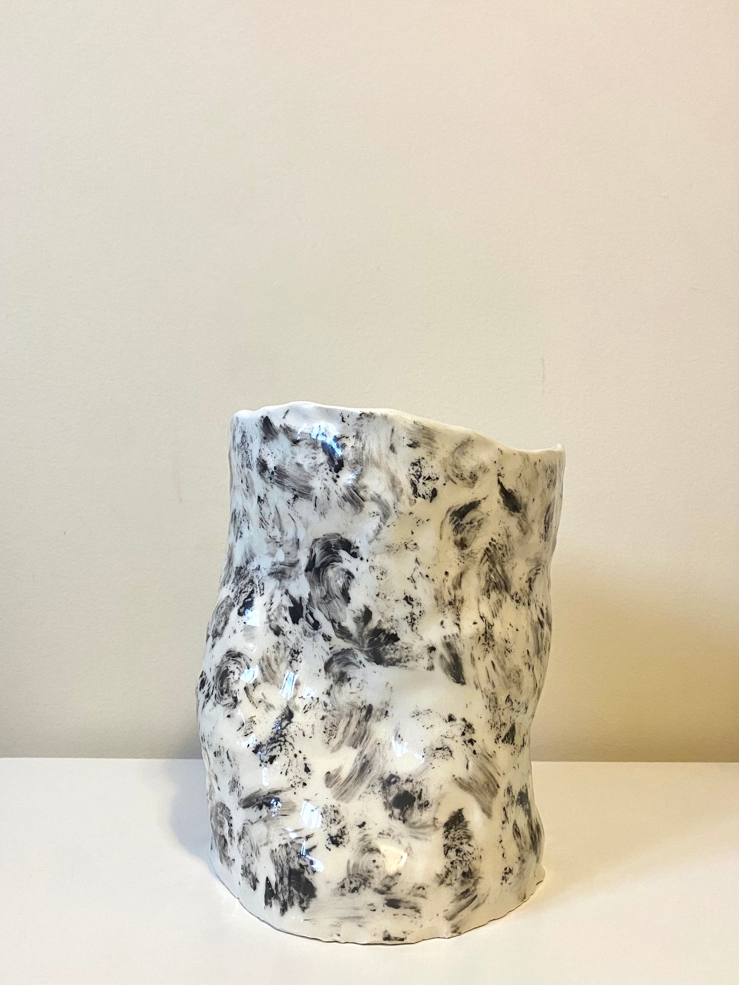 textured black ice 02 | vase